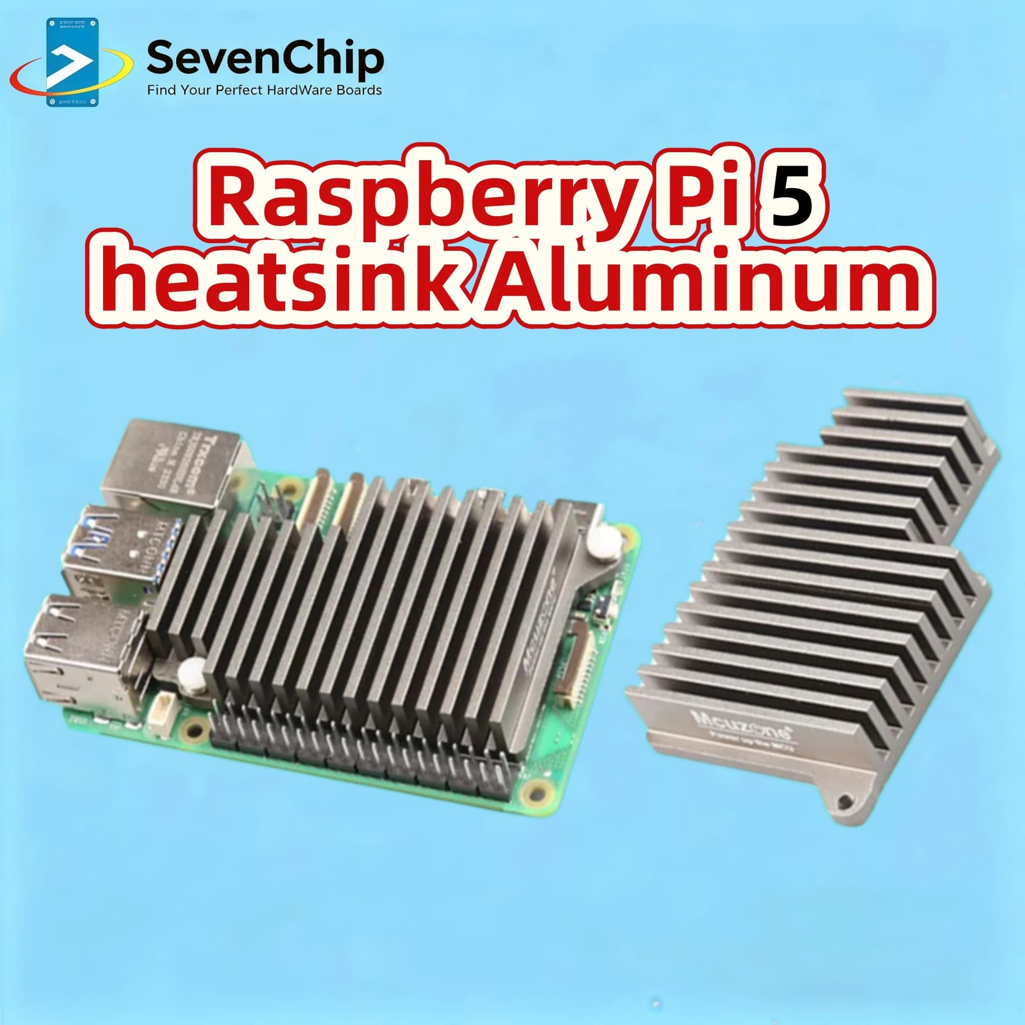 Raspberry Pi 5 heat sink, aluminum alloy material, oxidation resistance, thermal conductivity, excellent corrosion resistance