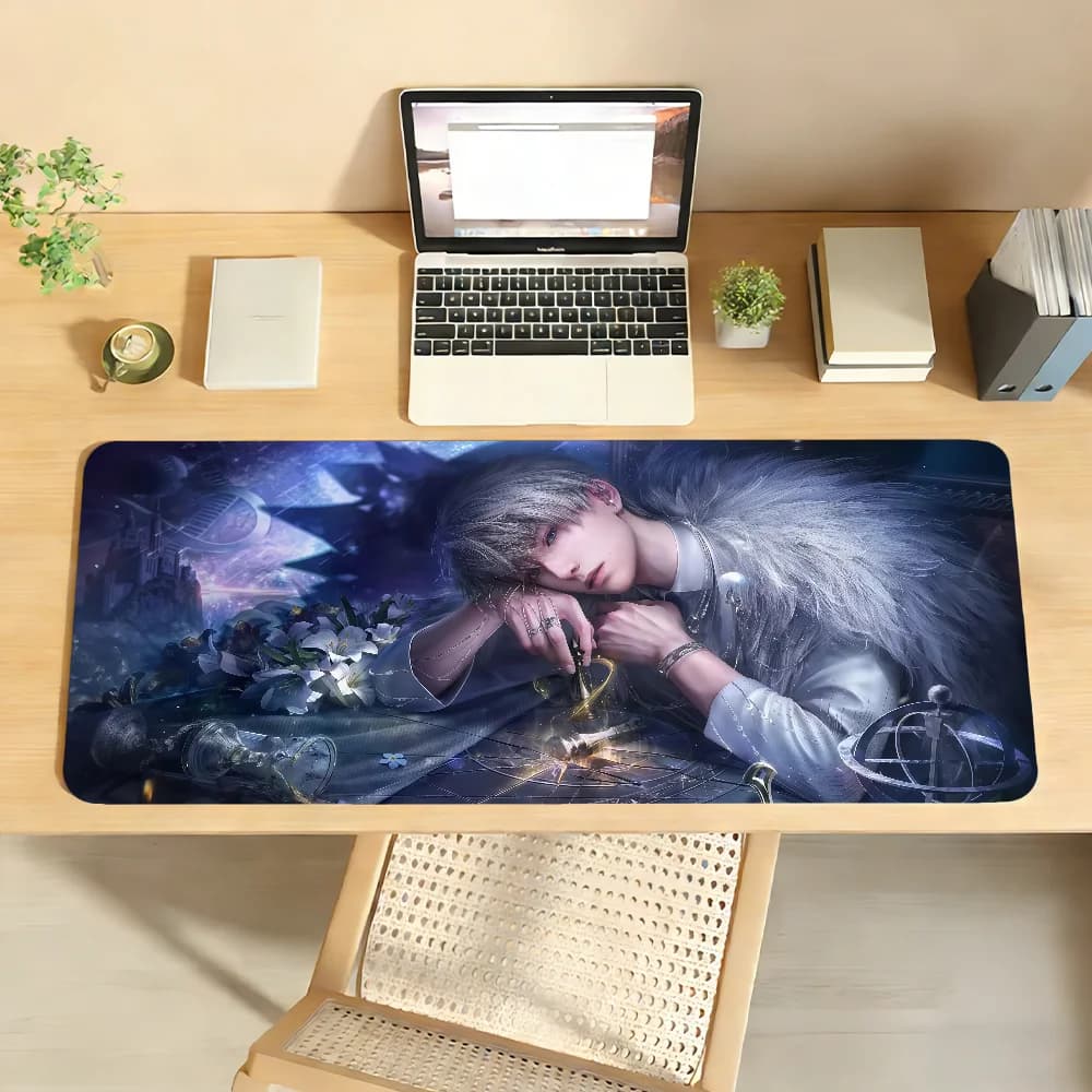 Love And Deepspace Sylus Mouse Pad Tappetino da scrivania antiscivolo Accessori per PC e laptop Tastiera da ufficio in gomma Decorazione per giocatori di grandi dimensioni