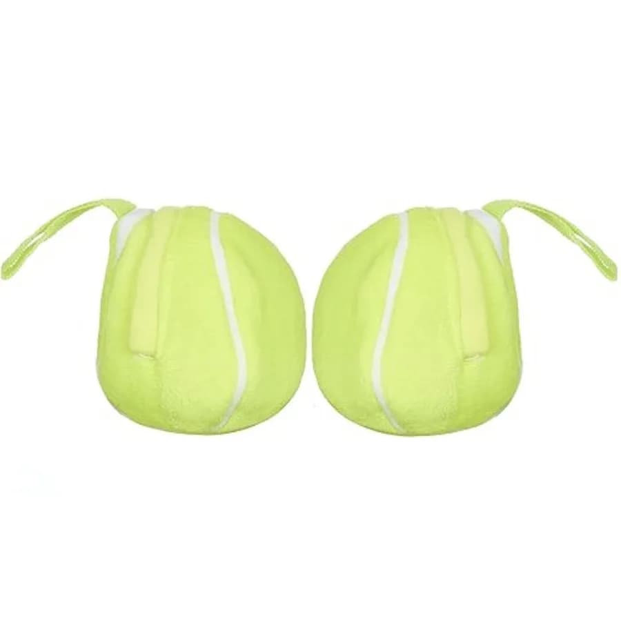 Confezione da 2 Palline da Tennis per Cani con Rivestimento in Peluche di Ricambio