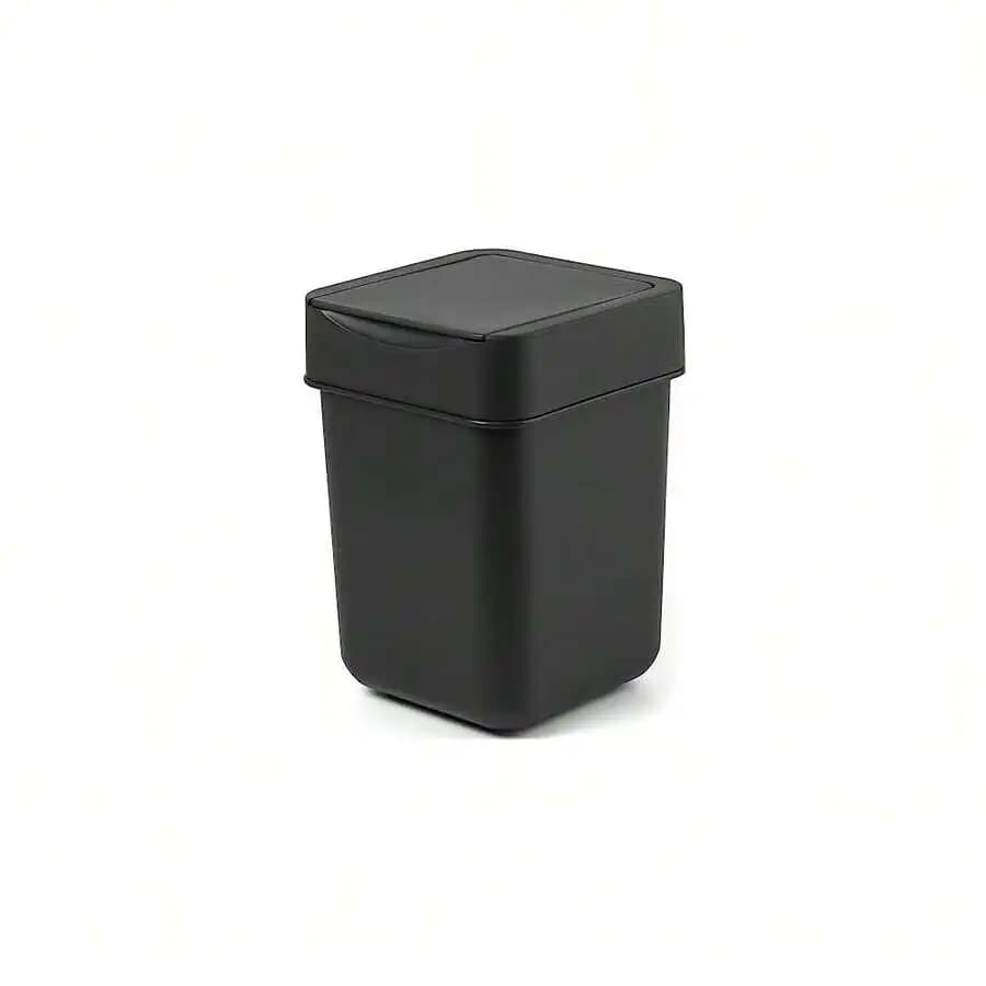 Mini Countertop Trash Can With Lid 2L Waste Basket For Kitchen Bathroom Office Desk