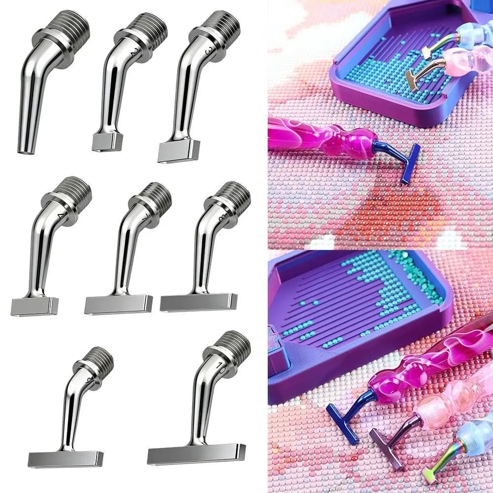 Penne per Ricamo e Diamond Painting con Punte Intercambiabili, Accessori per Punto Croce, Strumento per Applicazione Diamanti
