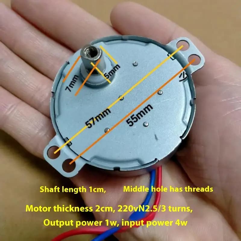 Un pacchetto 49TYJ 220V 4W Motore sincrono con magnete ad asta ad artiglio per ventola oscillante, componente motore ventola elettrica a porta piatta