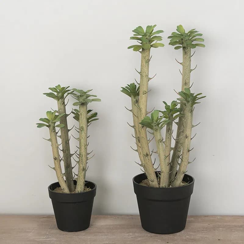 Nuovo 30-50cm 1 pz artificiale grande pianta finta Cactus cilindrico verde in vaso soggiorno giardino esterno decorazione domestica nordica