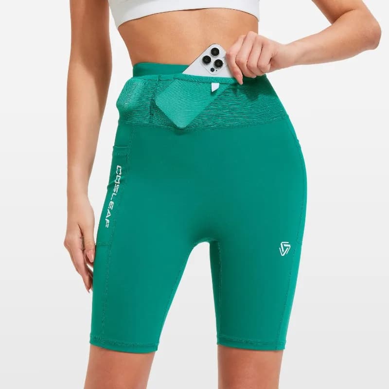 Pantaloncini a Compressione Multi-Tasca 3.0 da Uomo per Maratona, Corsa, Allenamento, Jogging, Ciclismo e Fitness, ad Asciugatura Rapida