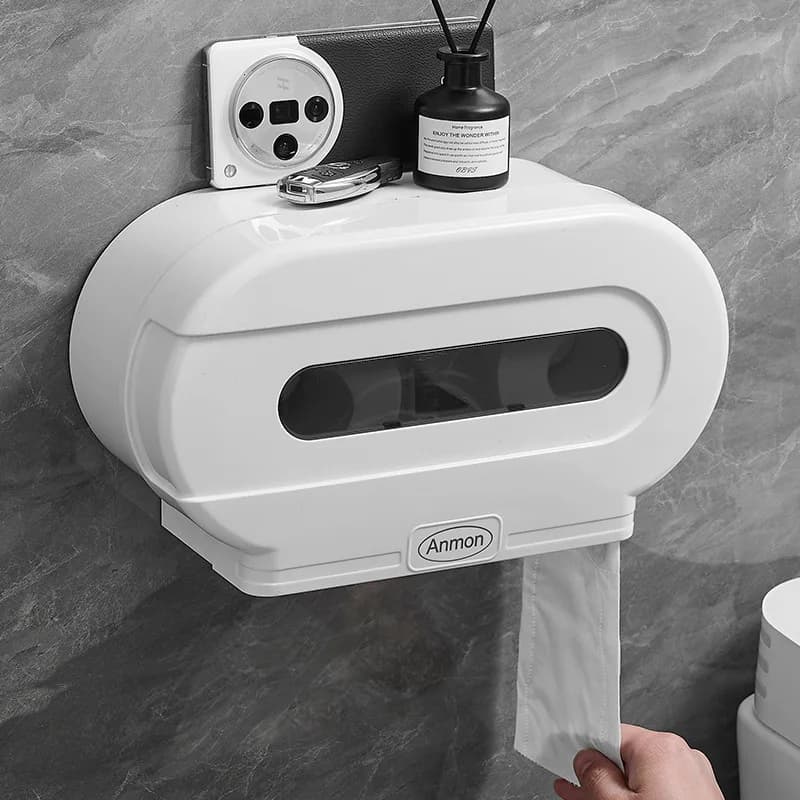 Porta carta igienica piccola scatola per fazzoletti doppio rotolo porta carta da parete accessori impermeabili per asciugamani di carta da bagno