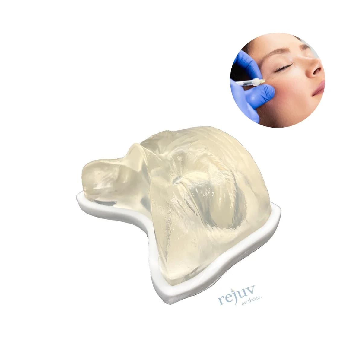 Modello di volto in TPE trasparente per kit di pratica per iniezione, perfetto per dermatologo, scuole mediche e estetica indispensabili