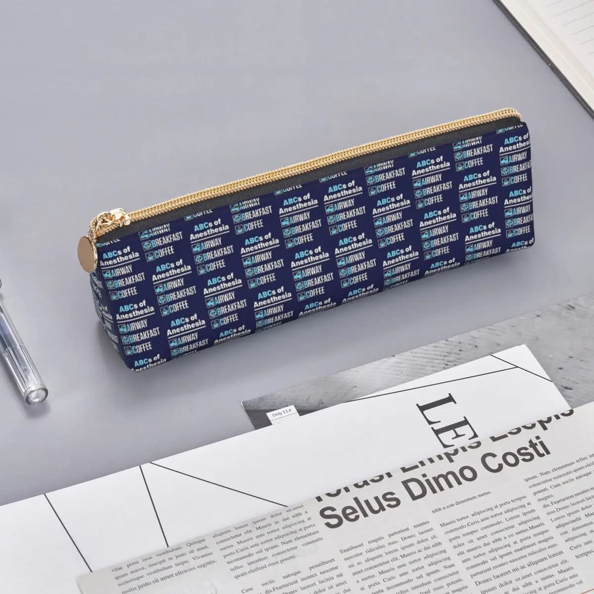 Anesthesiologist Anesthesiology Doctor Nurse ABCs Pencil Case Pen Holder Storage Stationery Supplies Pen Box Pencil Bag Studen