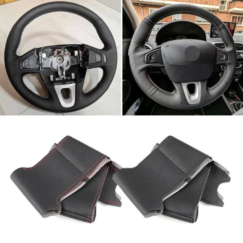Coprivolante per auto Rivestimento in pelle per Renault Megane 3 2008-2016 Scenic 3 Kangoo 2 Fluence (ZE) Samsung SM3 Nissan NV250