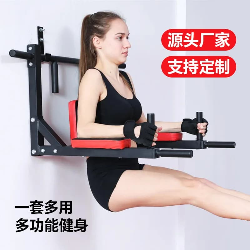 Single or parallel pole wall traction bar, fitness equipment for home gym