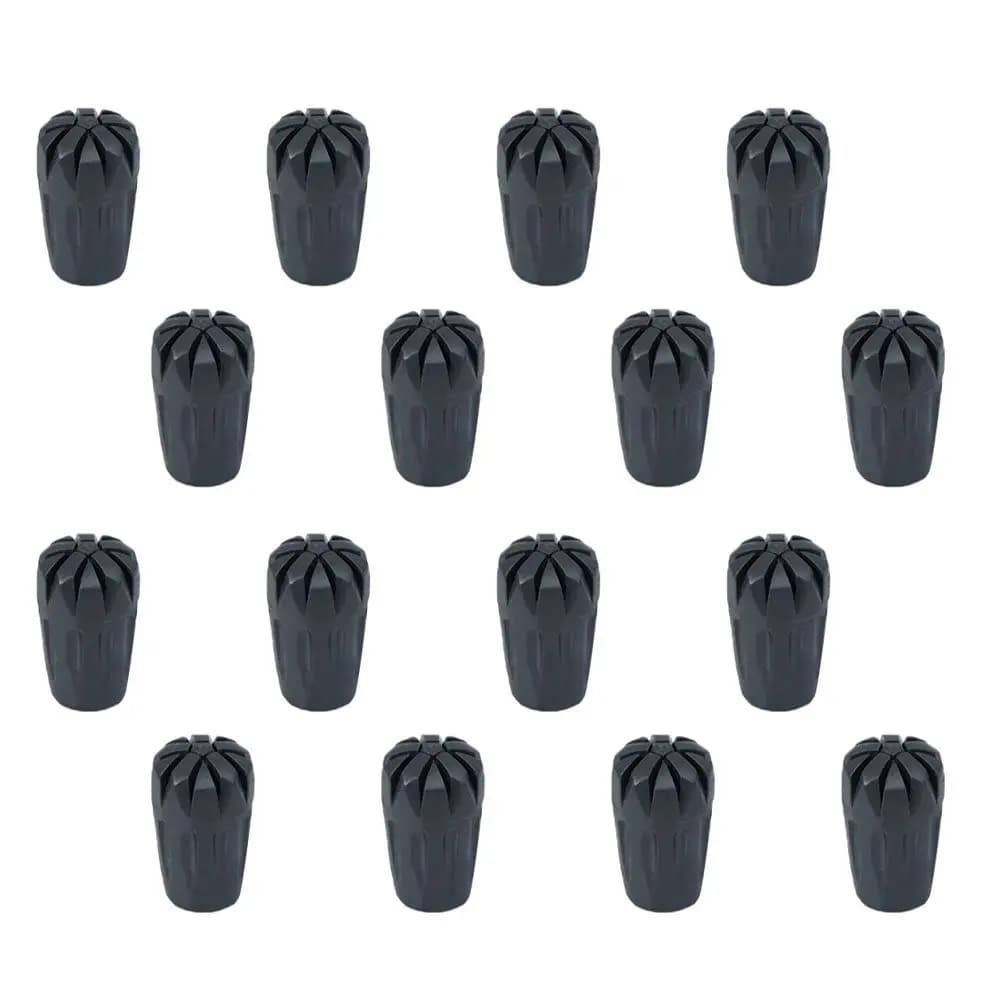 16Pcs High-Durability Rubber Walking Pole Tip Cover for Trekking Hiking Pole Tip Protector Grip Enhancement Rock Surface