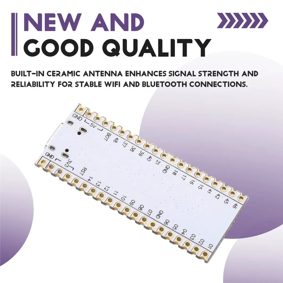 (ABDH) Scheda di Sviluppo ESP32-S3 NANO WIFI Bluetooth, Modulo ESP32-S3-N16R8 con Antenna Ceramica Integrata, Interfaccia Type-C