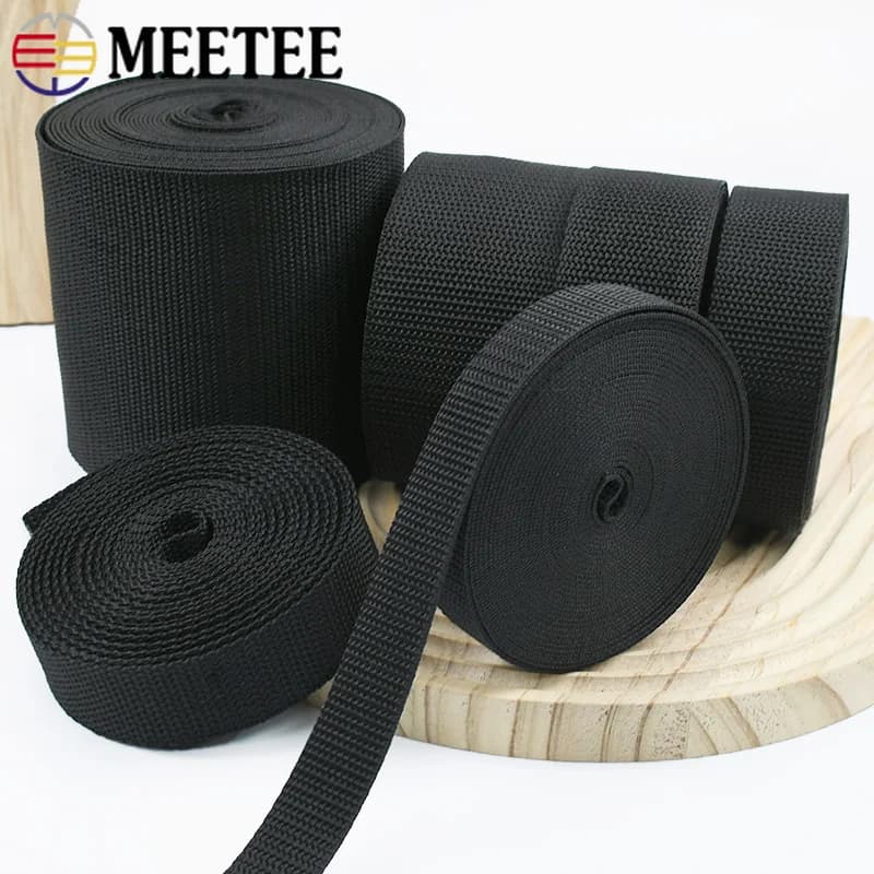8M Meetee 20mm-100mm Nylon Tessitura Strap Zaino Borsa Nastro di sicurezza Fascia Cintura Collare per cani Nastro vincolante Accessori per cucire fai da te