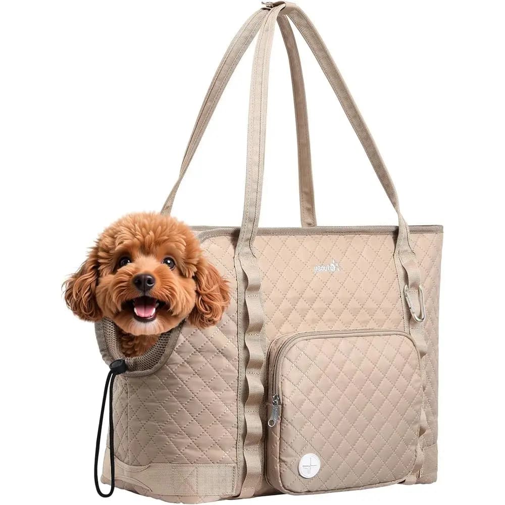 Trasportino per Cani XL Color Kaki per Animali Domestici da 4-6 kg, Ideale per Viaggi e Visite al Veterinario