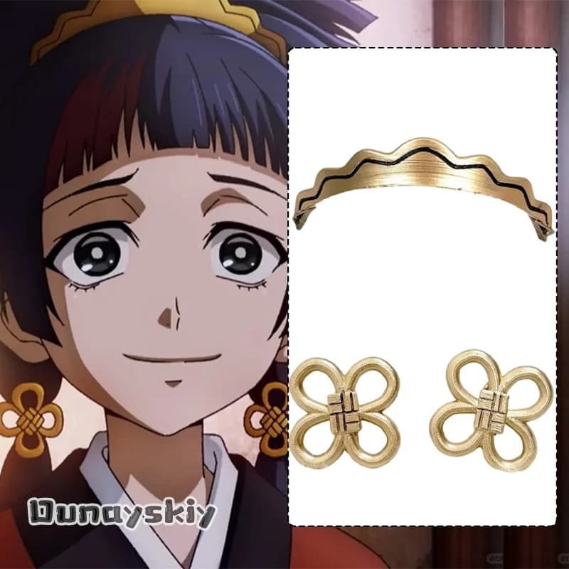 Yumekiri@Juvenile Qin Shi Huang Di Costume Cosplay Copricapi Accessori per capelli Puntelli di ruolo Halloween Festa a tema Dress Up