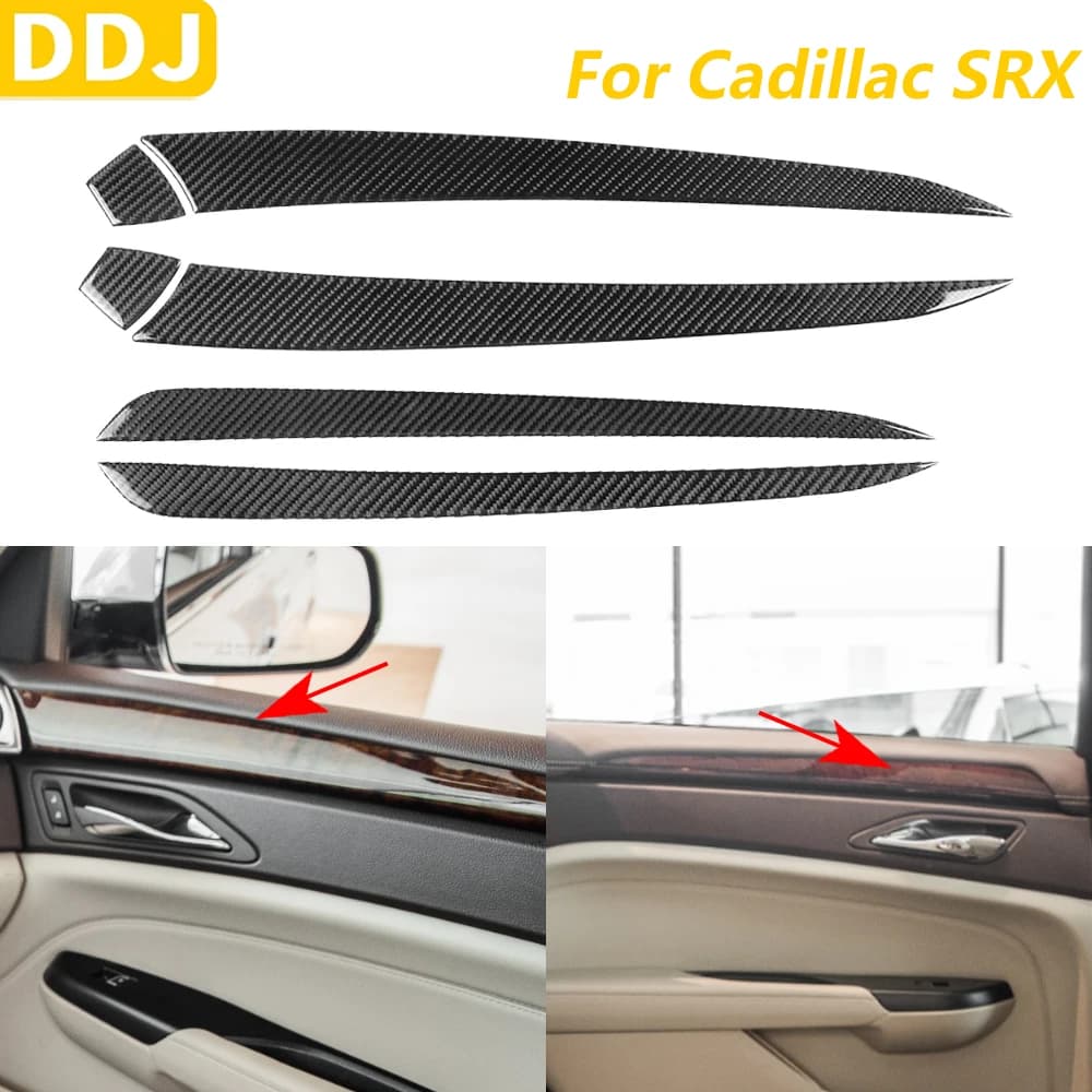 For Cadillac SRX 2010-2016 Carbon Fiber Front Interior Wall Panel Decorative Cover Panel Accessories Auto Interior Decoration Sticker