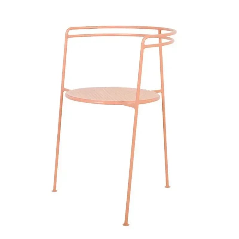 Simple modern outdoor, metal hollow, dining room balcony chess room casual tea room set chair