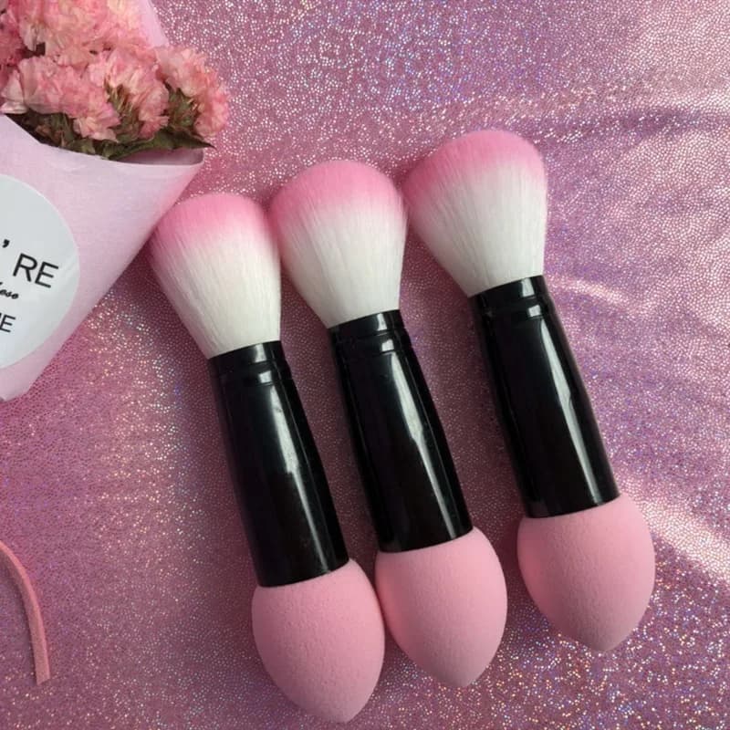 Fad double head brush powder brush sponge foundation brush for makeup tools for makeup