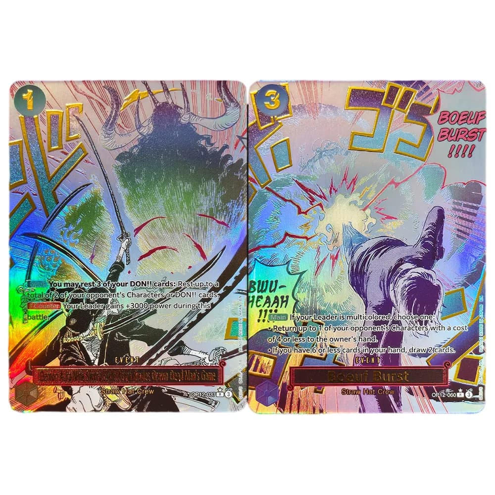 Carte Anime TCG in Inglese Proxy ONE PIECE Demon Aura Nine Sword Style Asura Blades Drawn Dead Man's Game Boeuf Burst
