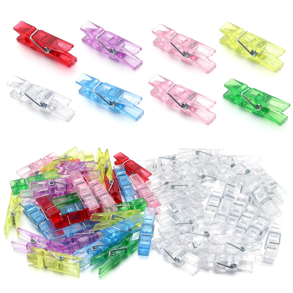 20 Pezzi/Lotto Clip in Plastica Colorate per Cucito, Lavoro a Maglia, Morsetti di Sicurezza, Clip per Appendere Foto, Strumenti Ausiliari Multiuso Fai-da-Te