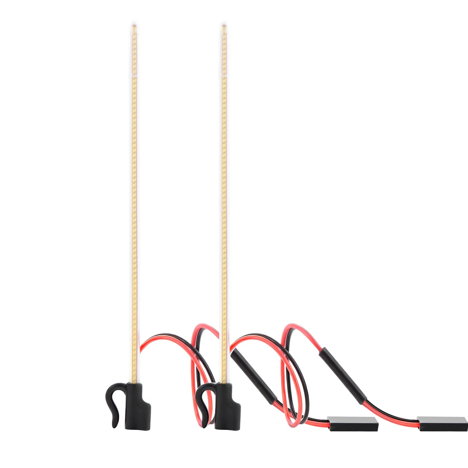 ModRax 2PCS LED RC Antenna Lights, Cuttable Flexible RC Whip Antenna LED, Easy Plug-and-Play RC Glow Antenna for RC Cars & Boats