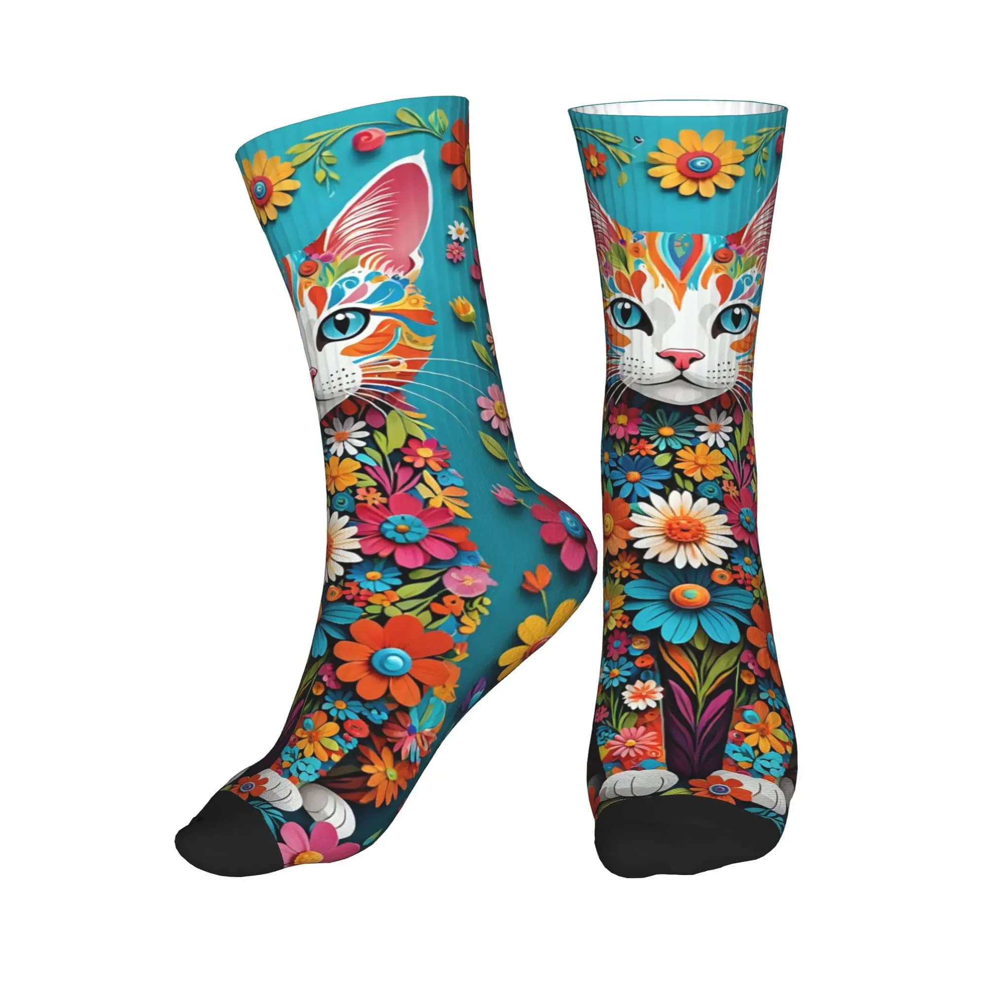 Calzini floreali da uomo e da donna, calzini unisex con stampa 3D Kawaii