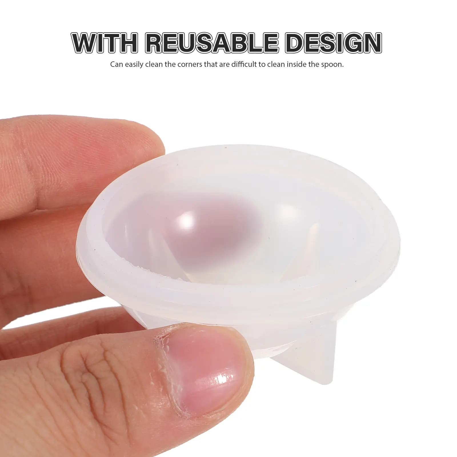 Set of 2 Small Bowls in Silicone with Cera Cucchiaio, Sealing Waist Cleaner, Non-stick, Easy to Clean, Multi-purpose Bowl