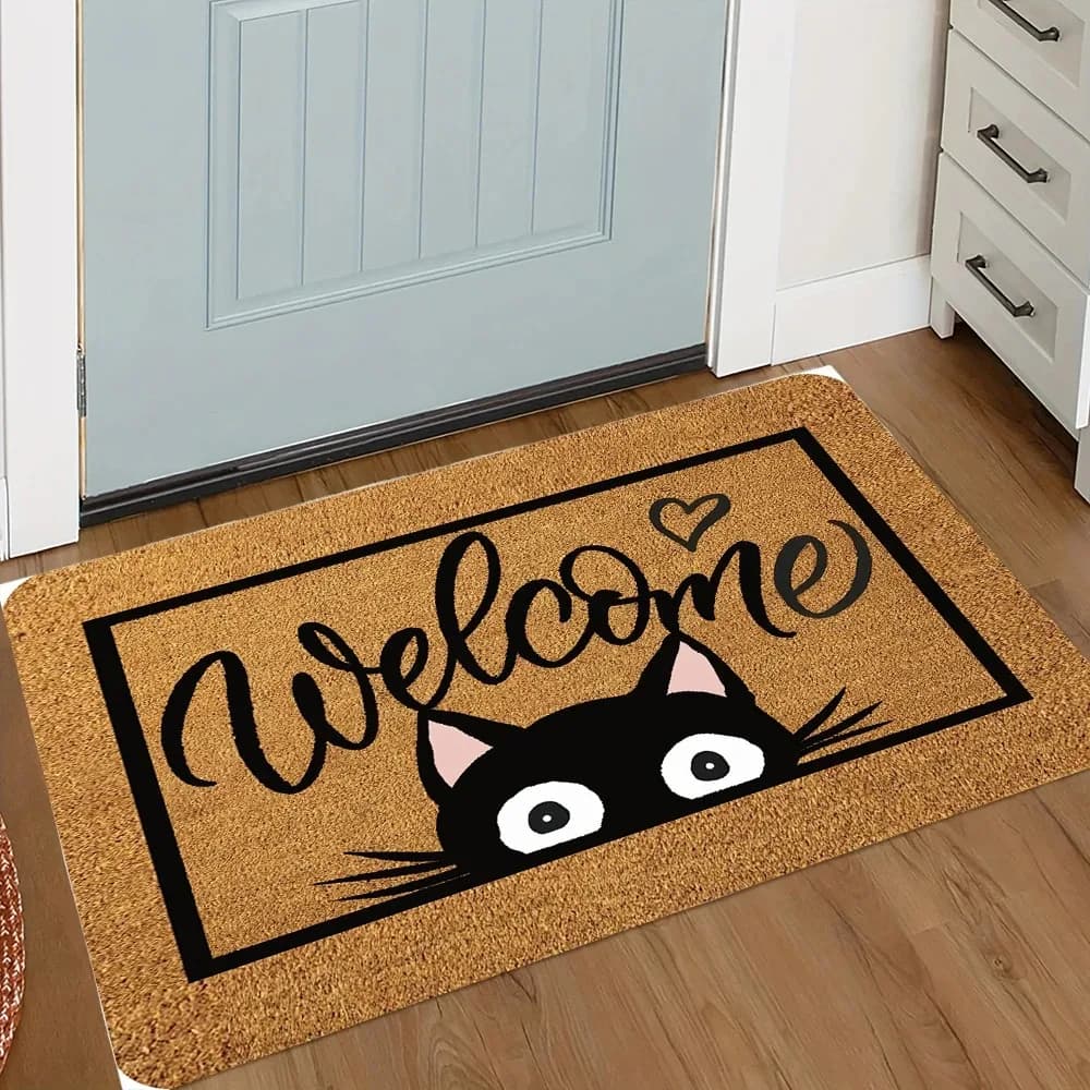 "Check Ya Vibe Before You Come Inside" Quote Door Mat Durable Non‑Slip Rug for Funny Home Vibe