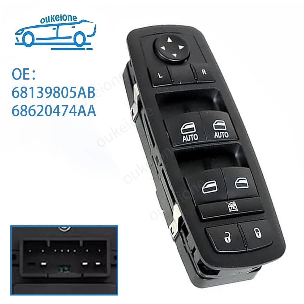 Per Chrysler 300 200 Dodge Charger Ram 1500 2011-2016 Lato Anteriore Sinistro Power Master Finestra Interruttore Pulsante 68139805AB 68620474AA