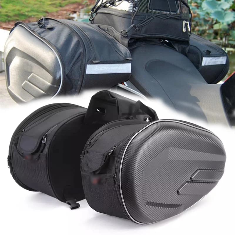 2 pezzi borse laterali per moto universali borse da sella per bagagli forcella portaoggetti laterale custodia da viaggio scatola casco laterale per moto equitazione