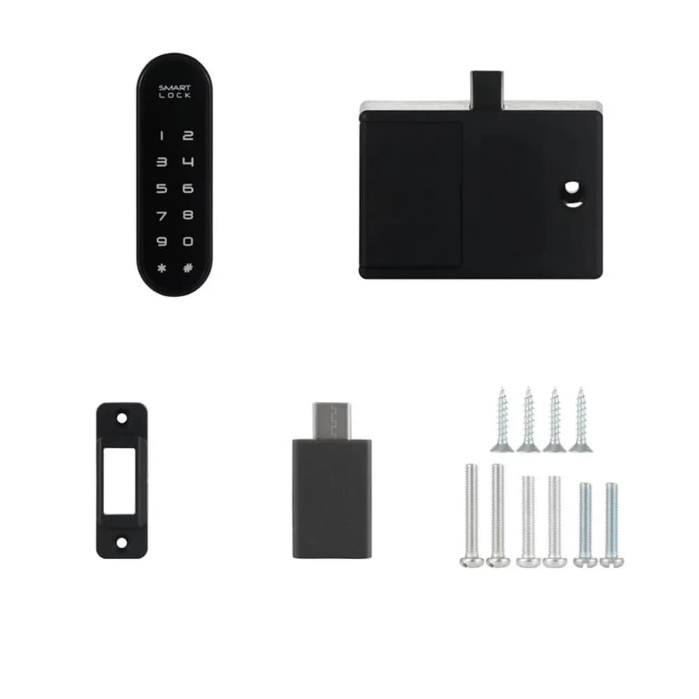 Serratura Intelligente con Tastiera Touch, Senza Chiave, Alimentata a Batteria, Multifunzionale, Elettrica, Digitale per Armadietti, Sicurezza Domestica