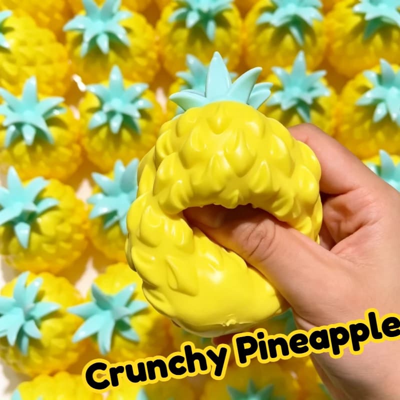 Crunchy Pineapple Stress Ball Fidget Squishy for Pressure Release Party Gifts Stress Relief Slow Rising Desk Accessory for Gifts