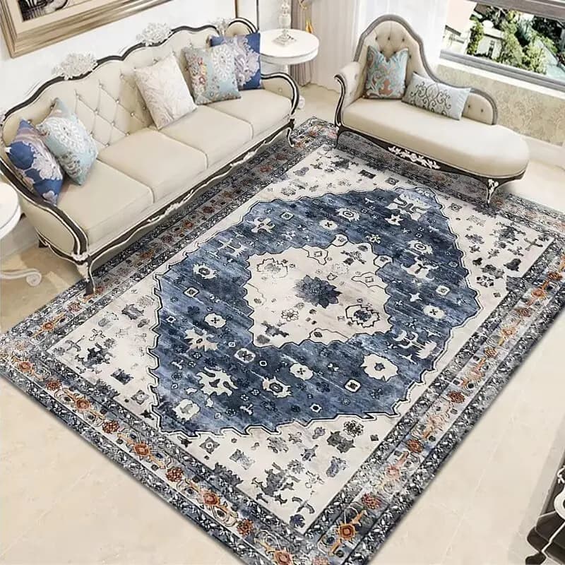 Tappeto Boho Mandala VIKAMA, antiscivolo e lavabile, per soggiorno, camera da letto, sala yoga, decorazione per la casa