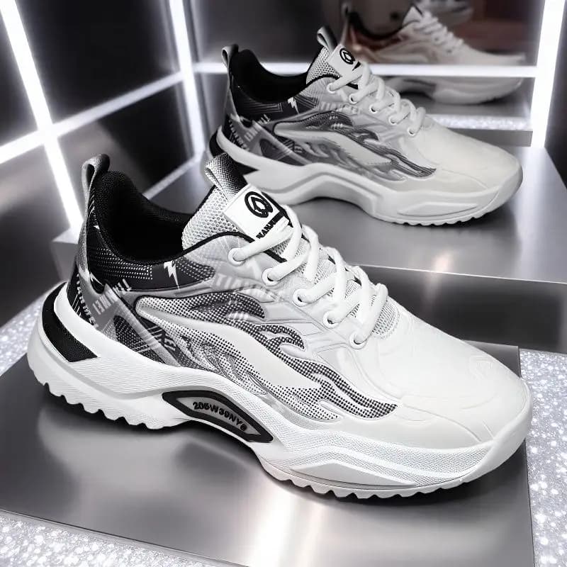 Stylish Sports Sneakers Breathable Upper Suitable for Outdoor Walking, Gym Practice and Short Run Leisure Sports