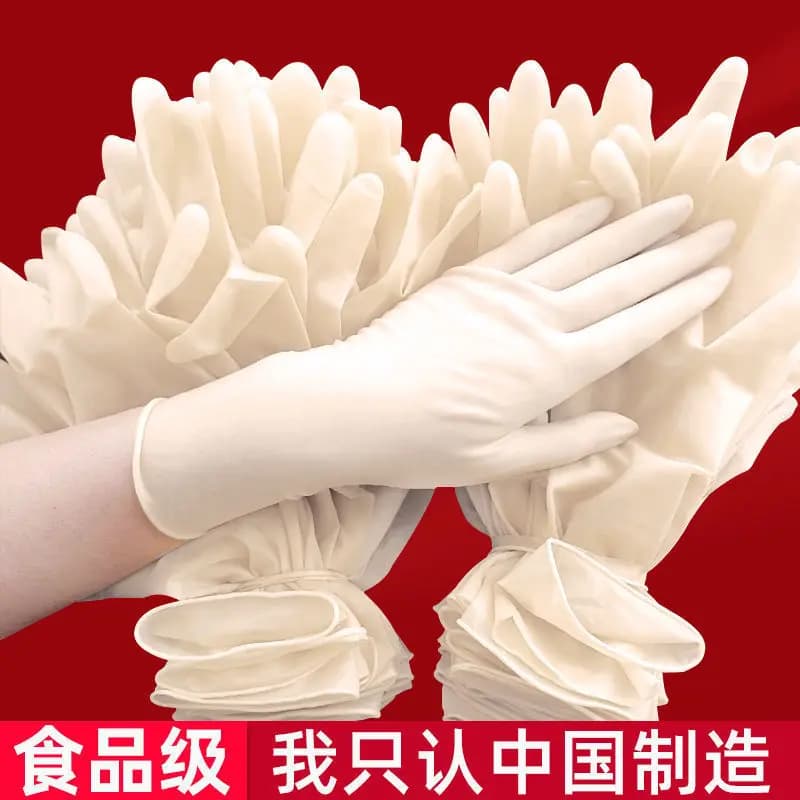 Guanti monouso in lattice di gomma alimentare per uso domestico, durevoli, per donna, vendita diretta, guanti per lavare i piatti di bellezza per chirurgia all'ingrosso