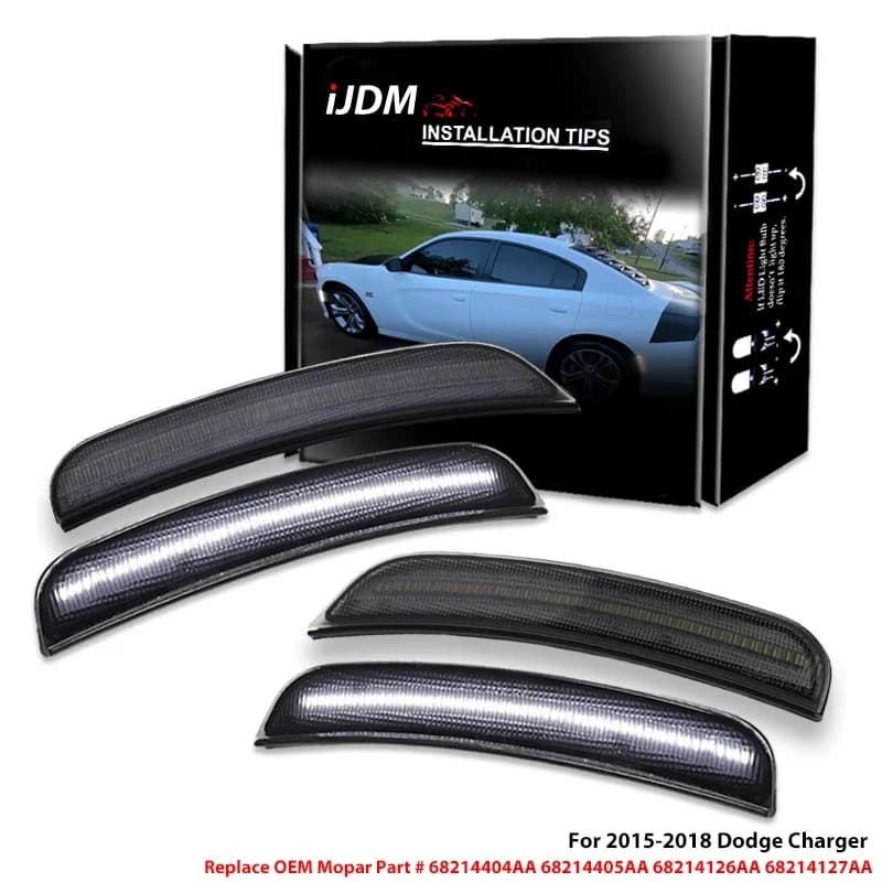 iJDM For Dodge Charger bumper Front/Posterile side direction indicators Direction indicators/guide lights, Replace side position lamps OEM 15-22
