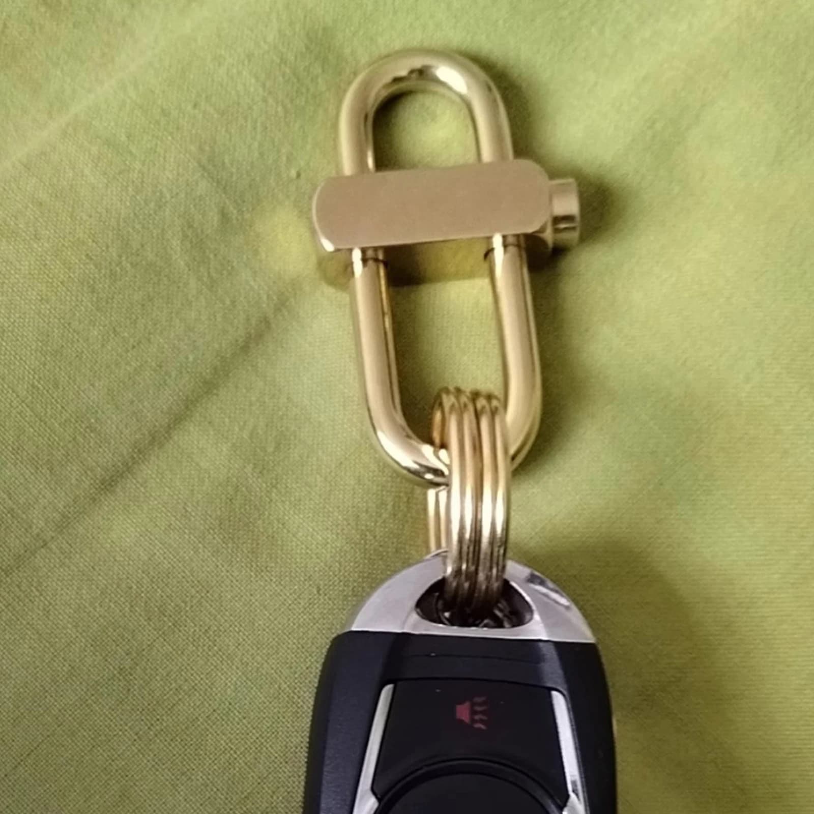 1pc Portachiavi Blocco 58*32*22mm Portachiavi Gancio con Premendo Pulsante Laterale per Portafoglio Catena Corda Chiave di Sicurezza Artigianale in Pelle Hardware