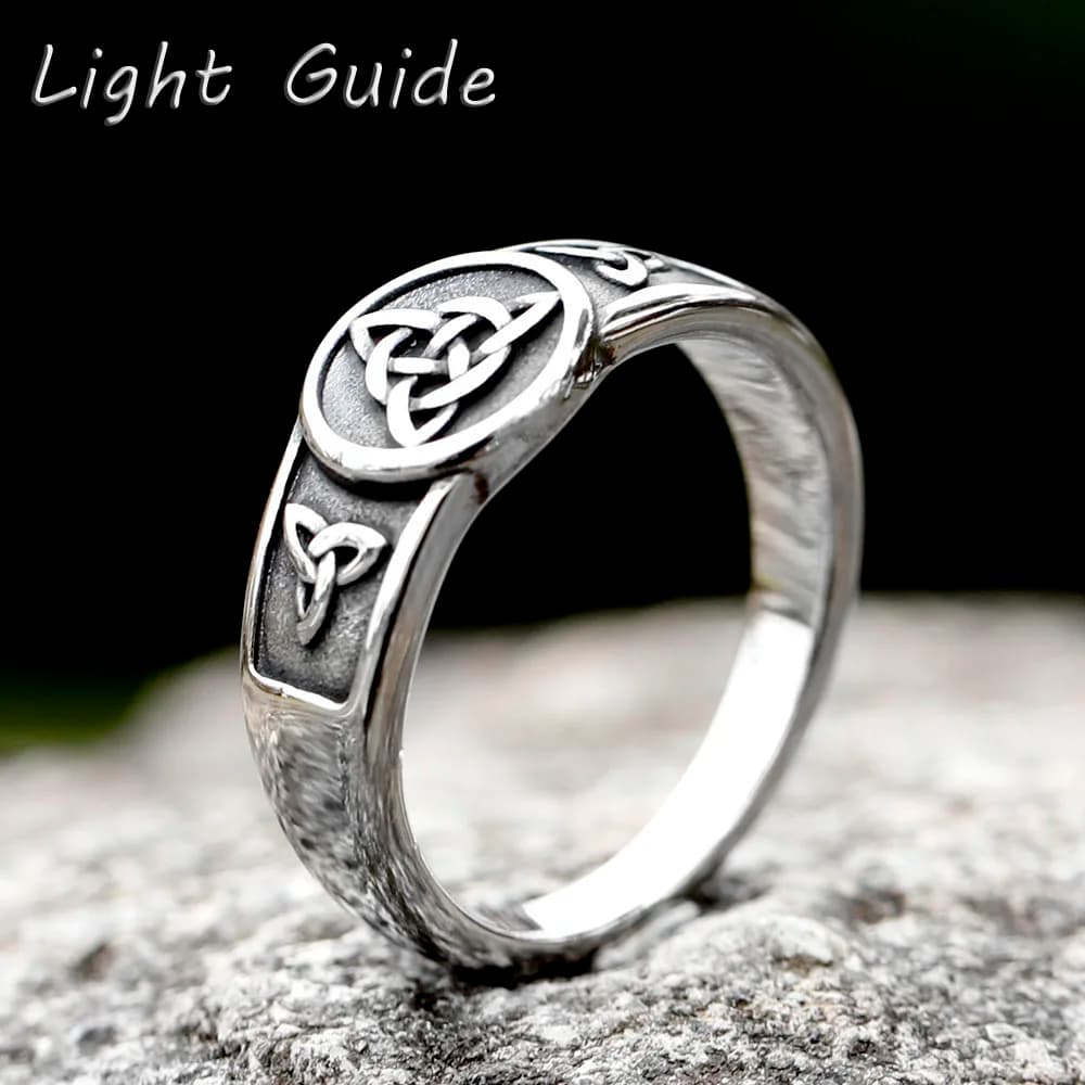 2022 Witch Knot anello in acciaio inossidabile Wiccan Cross Celtics Knot anelli da donna stregoneria buona fortuna protezione amuleto gioielli