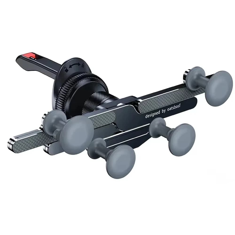 Supporto Universale Pieghevole per Telefono da Auto, Clip per Bocchetta d'Aria Regolabile, Rotazione a 360°, Supporto per Smartphone/Tablet, Accessori Auto