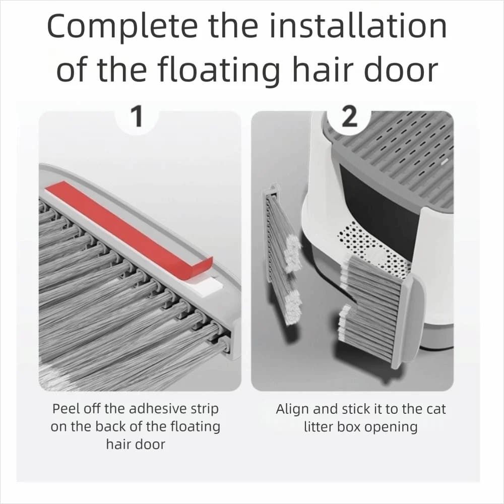Efficace porta per peli galleggianti per gatti Spazzola per porta lettiera multifunzionale professionale Spazzola per rimozione peli di animali domestici autoadesiva