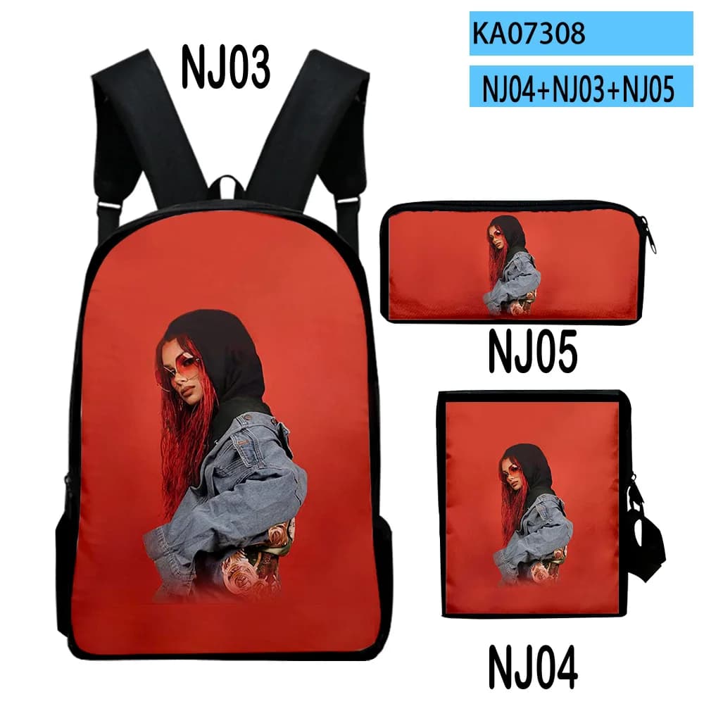Classic Popular Snow Tha Product 3D Print 3pcs/Set pupil School Bags Laptop Daypack Backpack Inclined shoulder bag Pencil Case