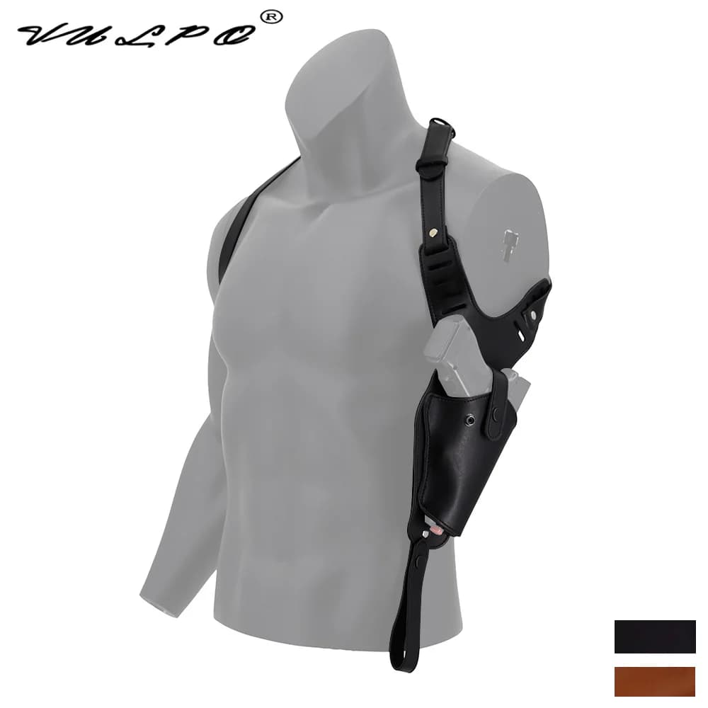 VULPO Tactical Hidden Gun Carry Holster Leather Axillance Shoulder Gun for M9 M1911 Glock SIG P226 P320 XD