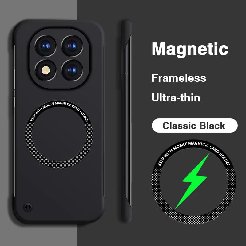 Magnetic phone case with wireless charging for Xiaomi Redmi Note 15 14 Pro Plus 15 Pro + 14Pro Note14 15 5G Rear Cover rigid Funda