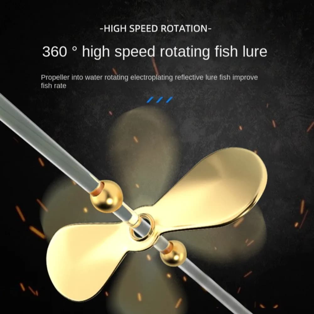 Spinnerbait Elica a mosca Spin Spina personalizzata Lame per esche da pesca in fusione Acciaio inossidabile Topwater Spinnerbait Prop Lama da pesca