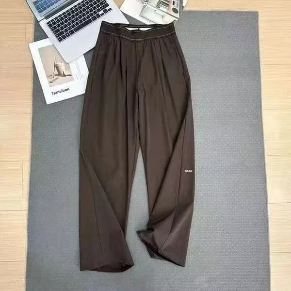 2026 Loose Casual Pants Men Women's Summer High Waist and Thin Yoga Pants Breathable Drape Straight Mouth Wide Leg Sweatpants