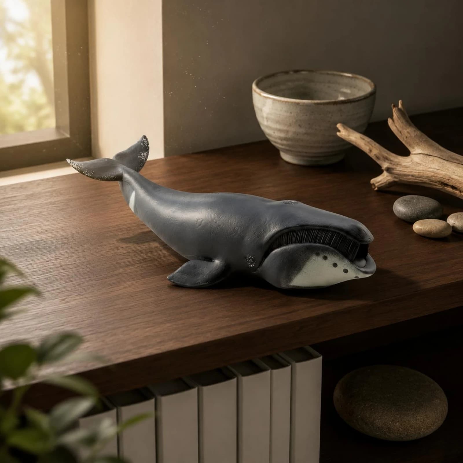 Realistic Bowhead Marine Mammal Model Educational Bowhead Marine Mammal Figurine Sea Creature Toy Collectible Plaything Sturdy