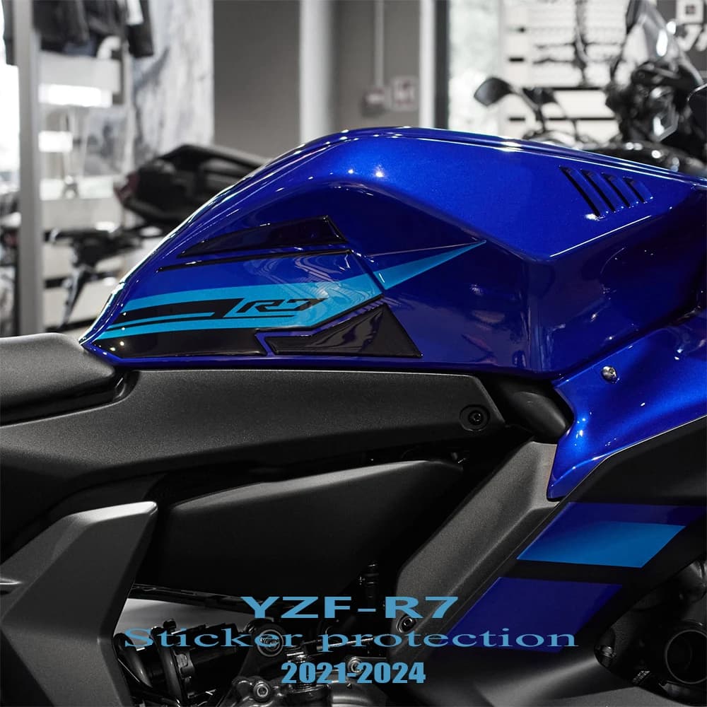 YZF-R7 adesivo per cuscino laterale del serbatoio del motociclo protezione antigraffio impermeabile in resina 3D per R7 R 7 2021-2024