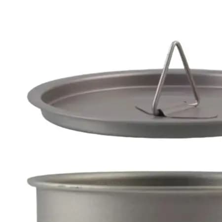 350ml Lightweight Titanium Folding Cup with Tight-Fitting Lid for Backpacking Hiking Camping and On-the-Go Travel
