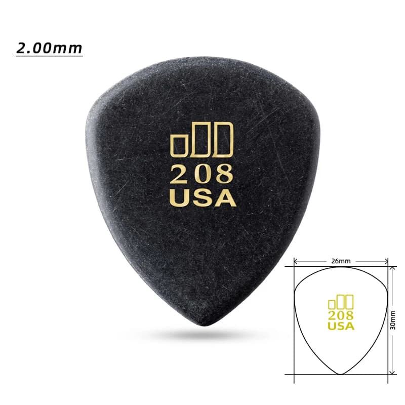 Scegli Dunlop. Plettro per chitarra - Plettro antiscivolo serie -477R208, formato standard/pettro a punta. Plettro per chitarra elettrica con spessore 2,00 mm.