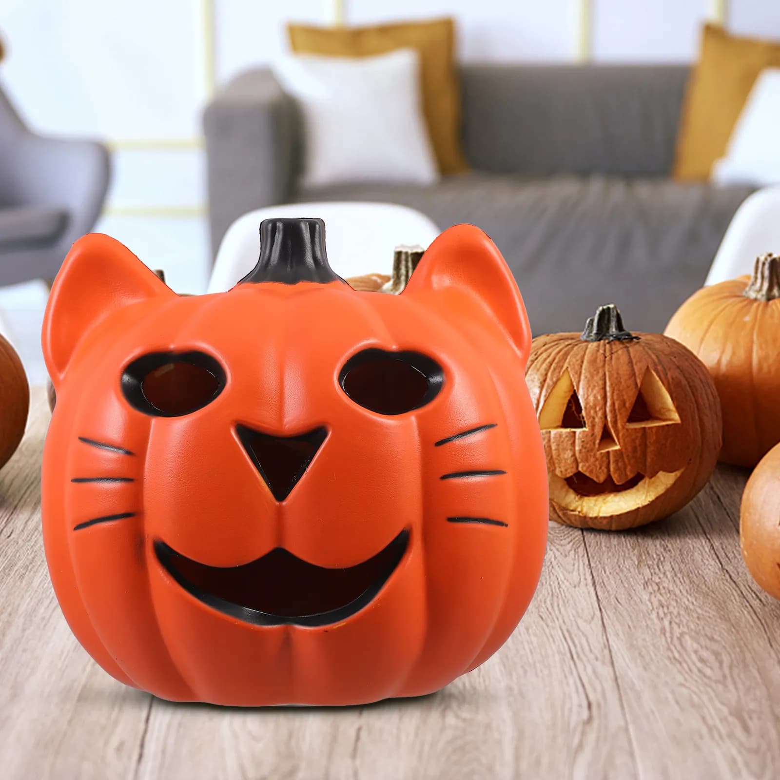 Gadget da scrivania, centrotavola di Halloween, lampada in stile rustico, decorazione per esterni, luce notturna divertente in PE