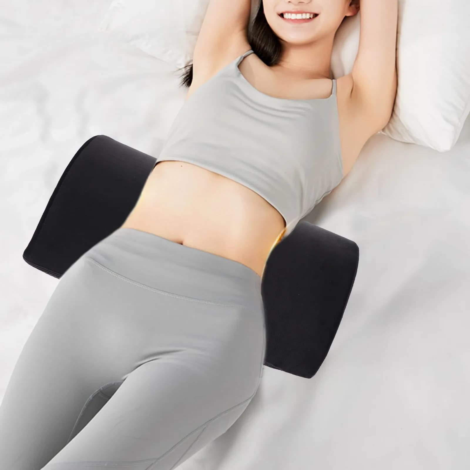 Cuscino Lombare Staccabile in Memory Foam, Supporto per Ginocchia, Design Ergonomico per Auto, Ufficio, Casa, Viaggio, Donne in Gravidanza